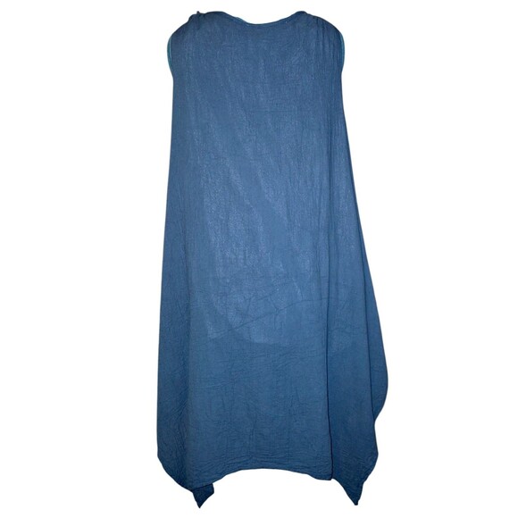 Harem Pants Co. Cotton Midi Dress Lagenlook Artsy Asymmetrical Layered Size 2X - Picture 8 of 8